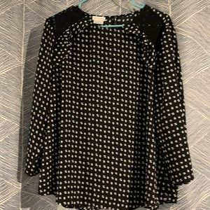 Black and white womens blouse